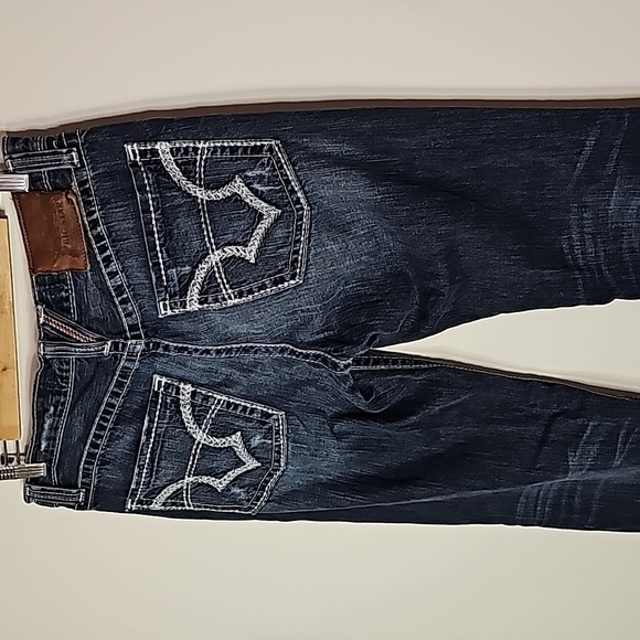 Big Star Pioneer style dark wash 33x34" regular fit boot cut jeans - Picture 4 of 8